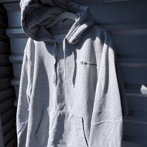 Champion Gray Sweatshirt Hoodie Casual Wear